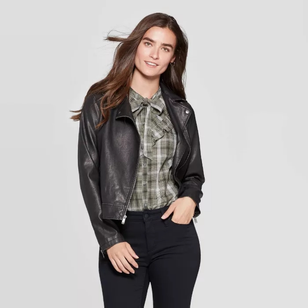 NWT Black L Moto Jacket